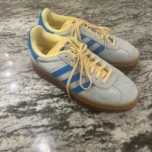 Adidas Gazelle Men's Blue and Yellow Shoes
